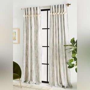 New Anthropologie Tasseled Sadie Curtain 50 x 63